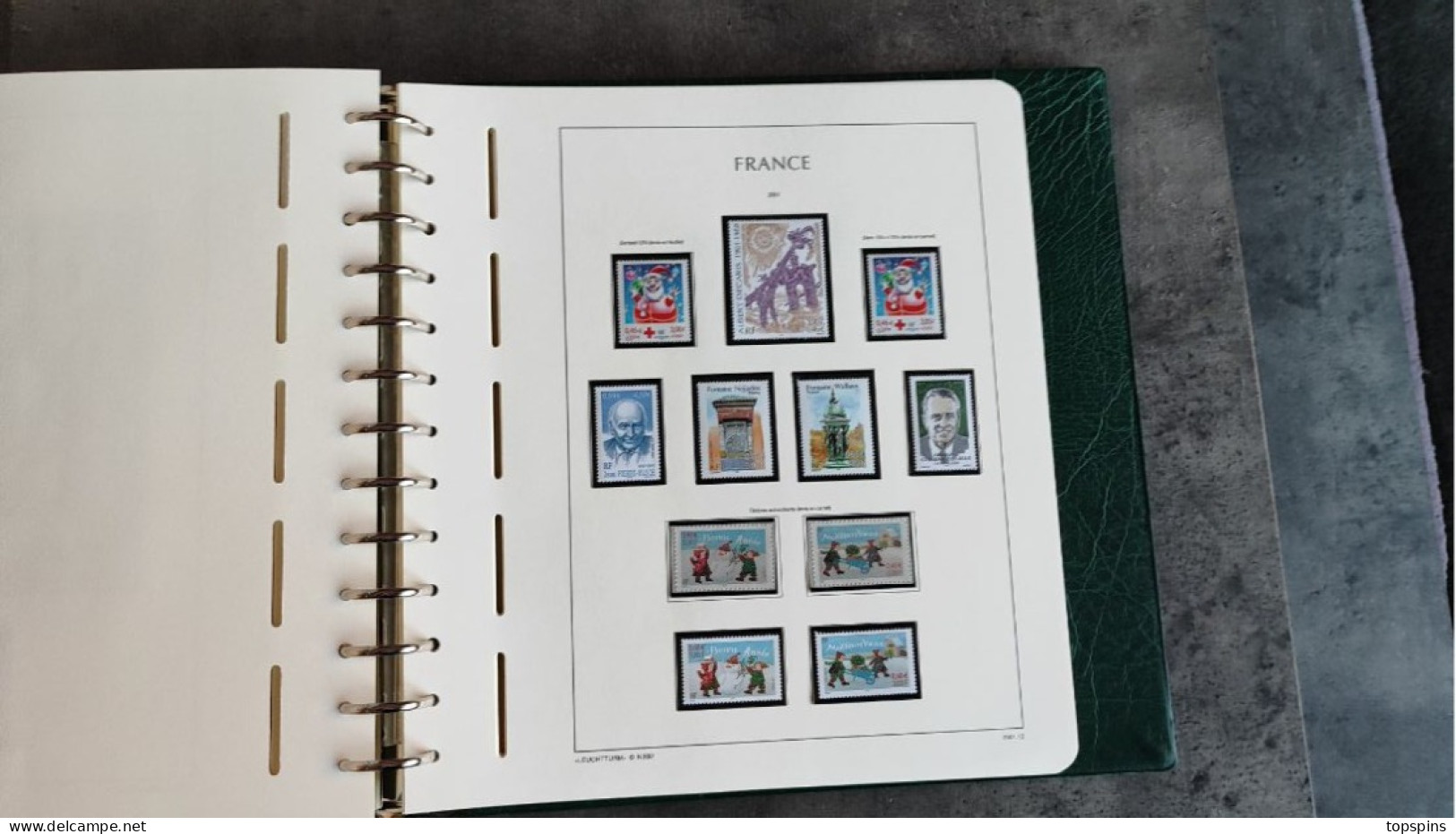 TIMBRE ALBUM LEUCHTTURM FRANCE 1995 / 2002 N** COMPLET VENDU VALEUR FACIALE 500€ TBE