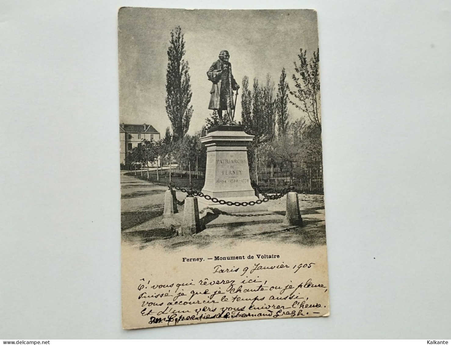 [1] FERNEY VOLTAIRE - 1905 - Monument De Voltaire - Ferney-Voltaire