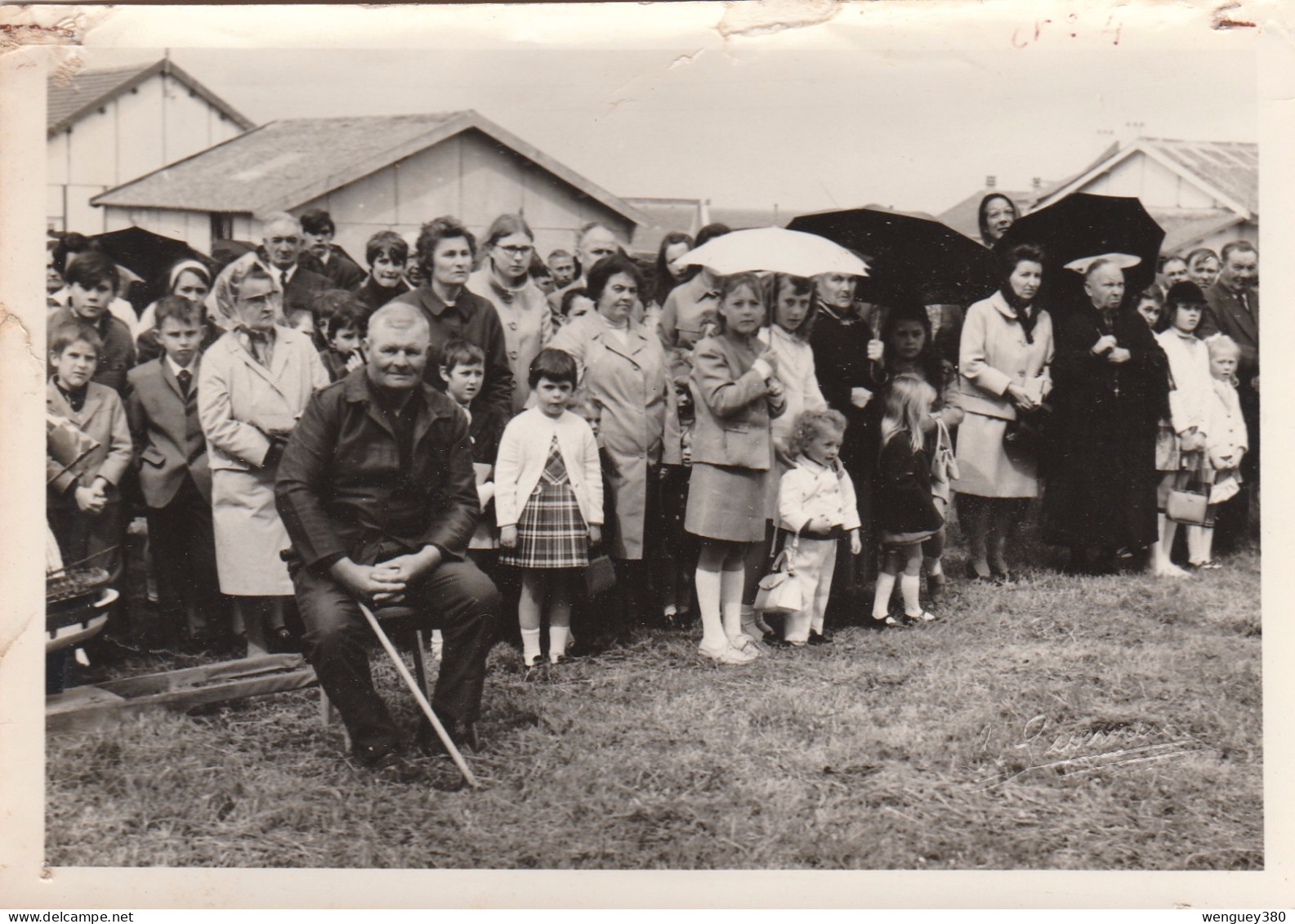 56 KERROCH  PLOEMEUR.  Procession Fête De La Mer  PHOTO 1963. Assistance à La  Messe  TB PLAN    RARE Voir Description - Ploemeur