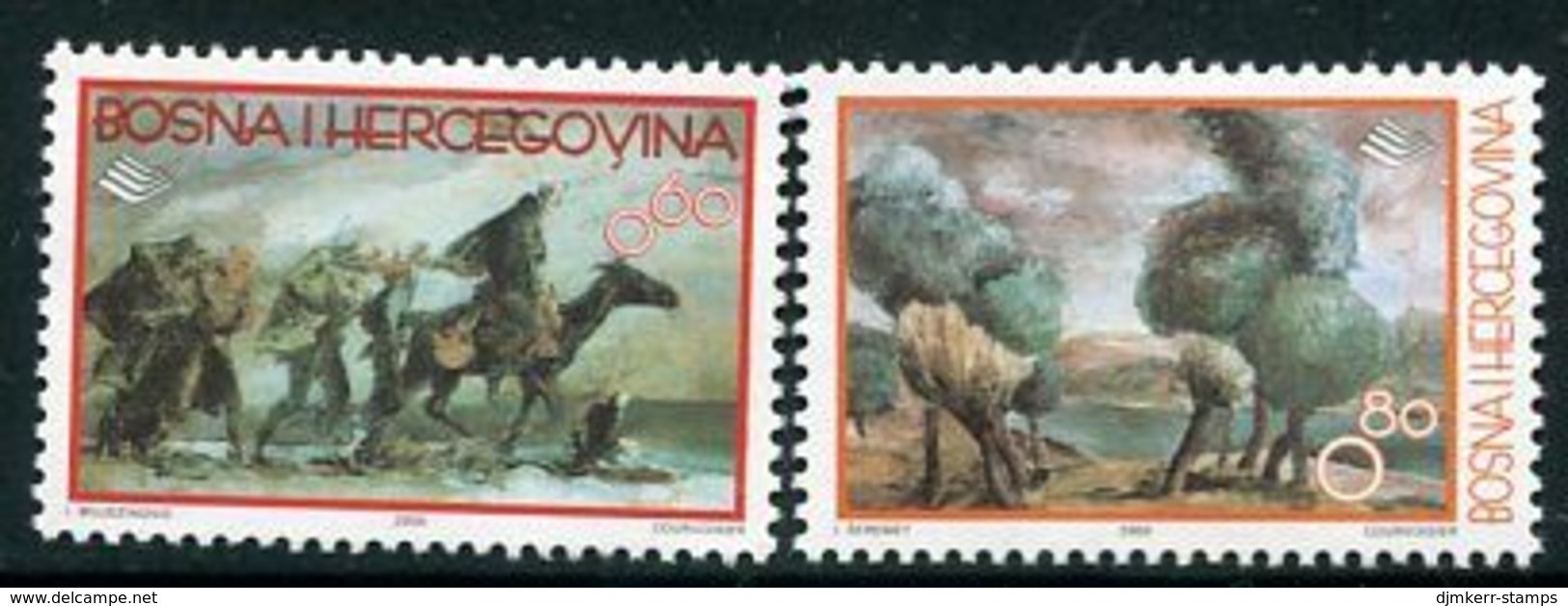 BOSNIA & HERZEGOVINA (Sarajevo) 2000 Paintings MNH / **.  Michel 214-15 - Bosnië En Herzegovina