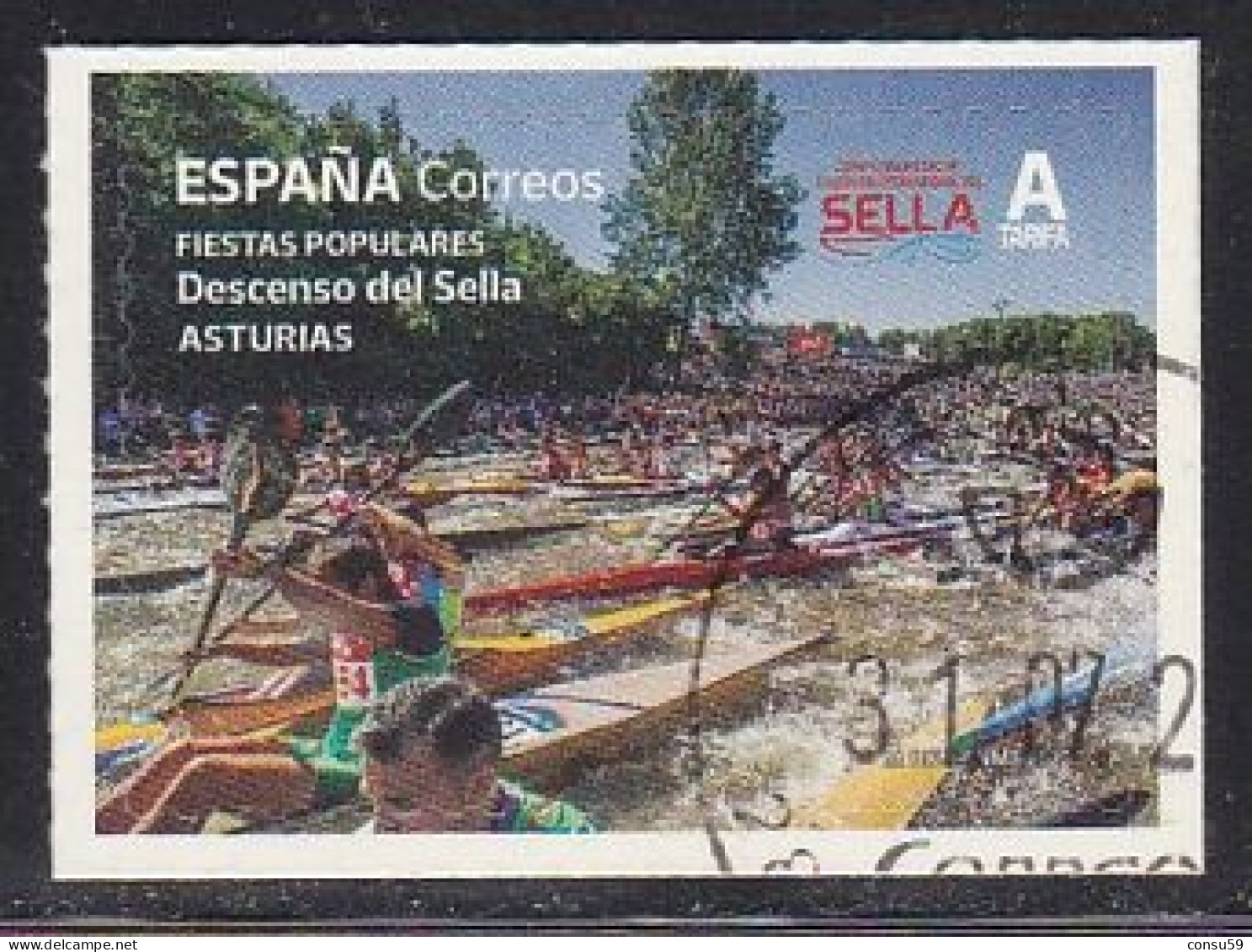 2023-ED. 5682 - Fiestas Populares. Descenso Del Sella. Asturias - USADO - Used Stamps