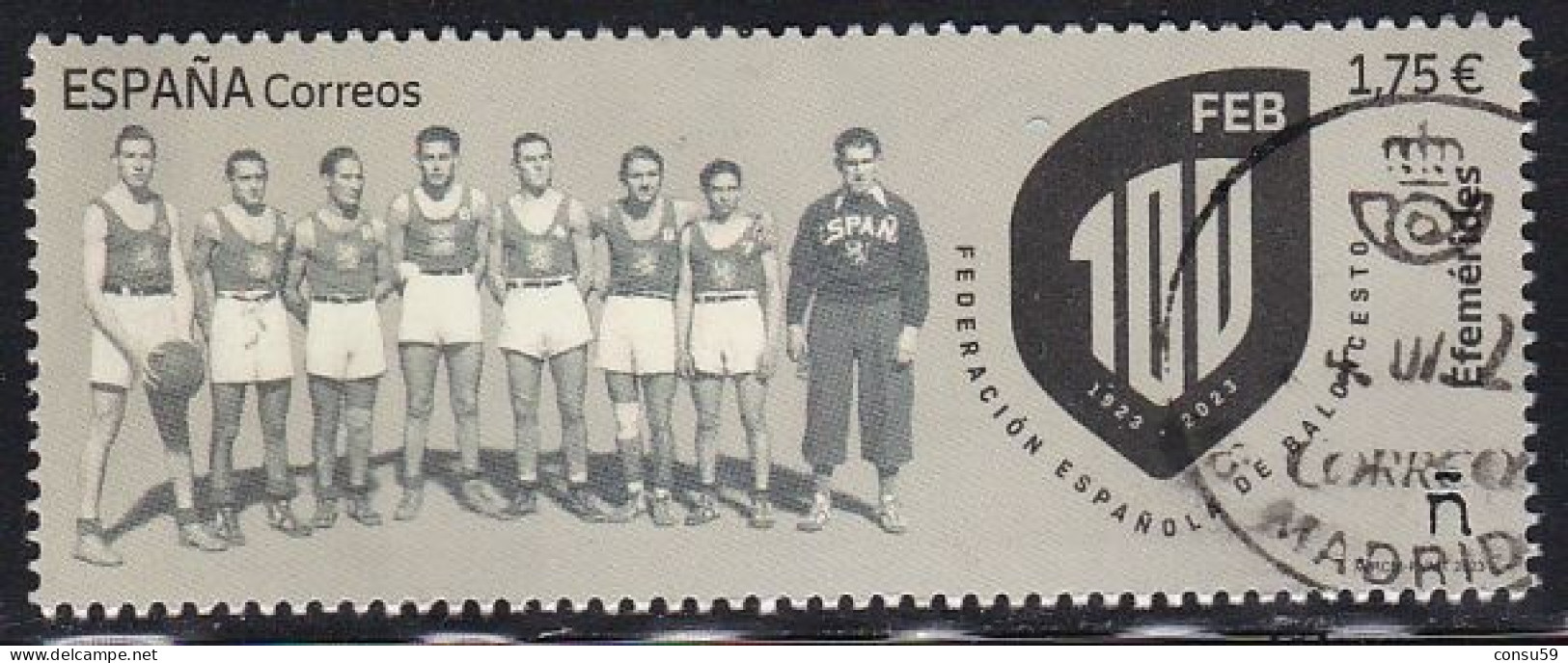 2023-ED. 5675 - Centenario Federación Española De Baloncesto- USADO - Used Stamps