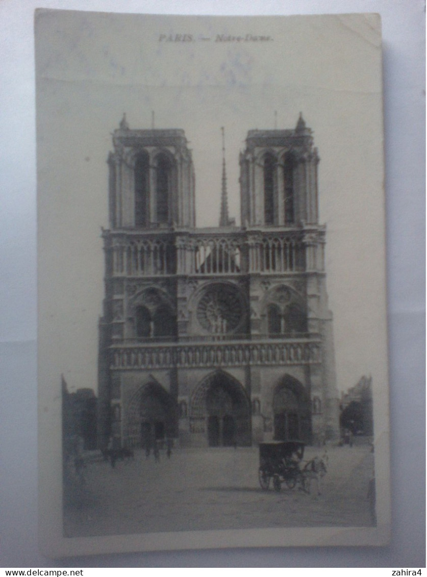 Paris - Notre-dame Début 20e - Transport Attelage - - Kirchen U. Kathedralen