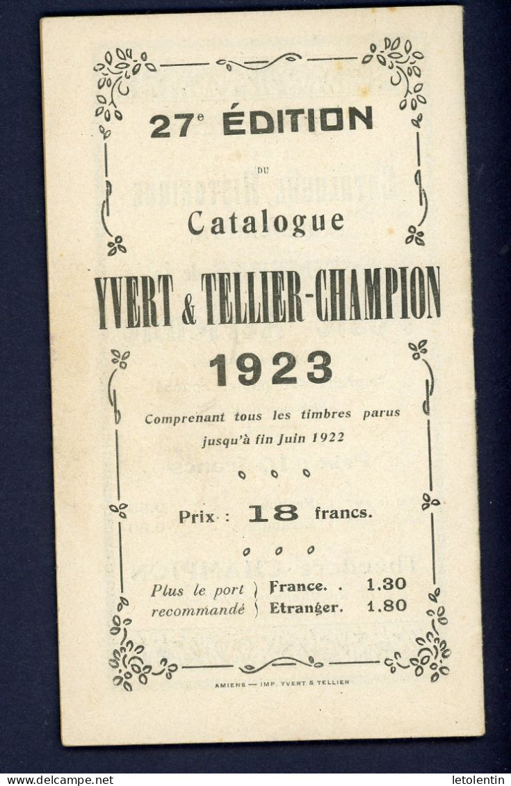 BULLETIN MENSUEL DE LA MAISON THEODORE CHAMPION (1923 N°240) - Catalogi Van Veilinghuizen