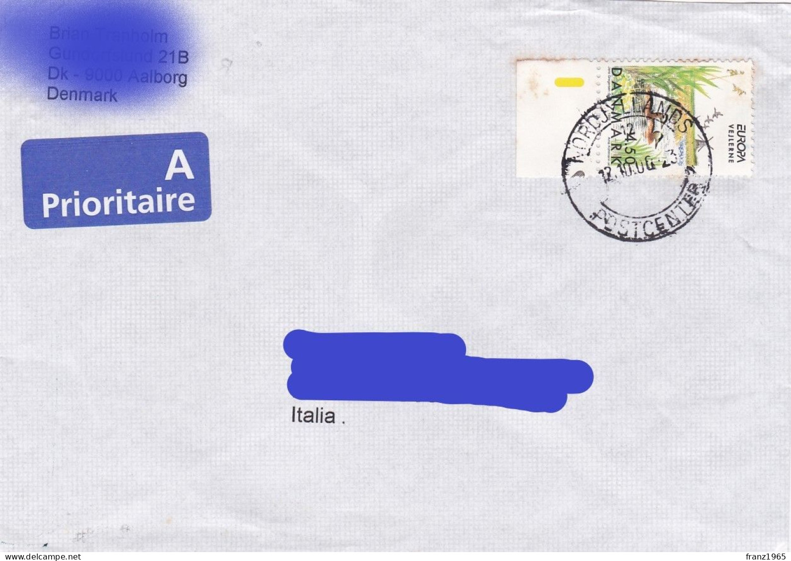 From Denmark To Italy - 2000 - Storia Postale