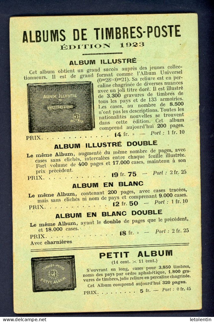 CATALOGUE ARTHUR MAURY - PRIX COURANT DE 1923 - Catalogues For Auction Houses