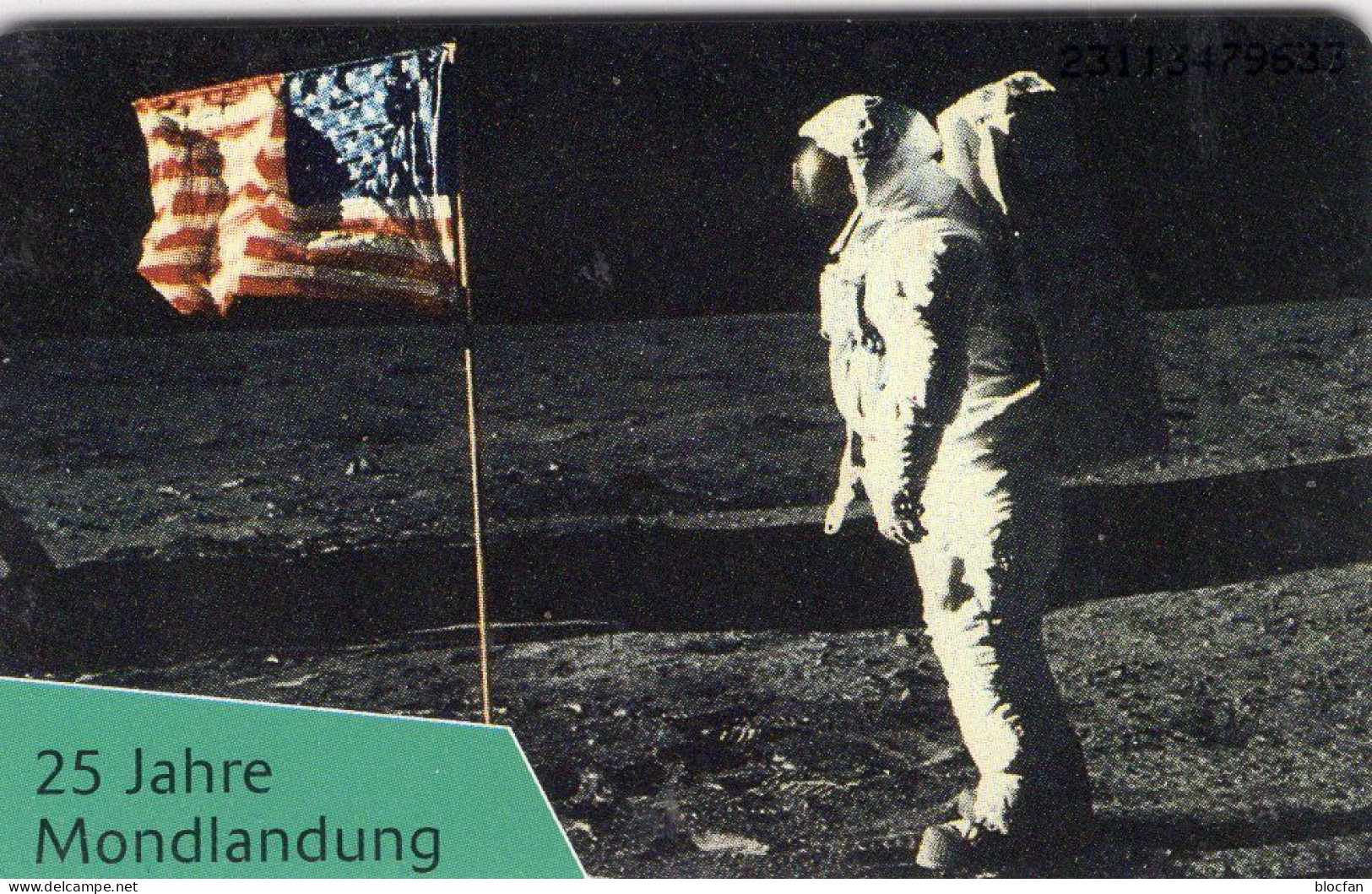 Mond-Landung TK O 445/1993 ** 25€ 5.000 Exempl. USA-Flagge Auf Dem Mond Raumflug Mit Apollo TC NASA Phonecard Of Germany - Space