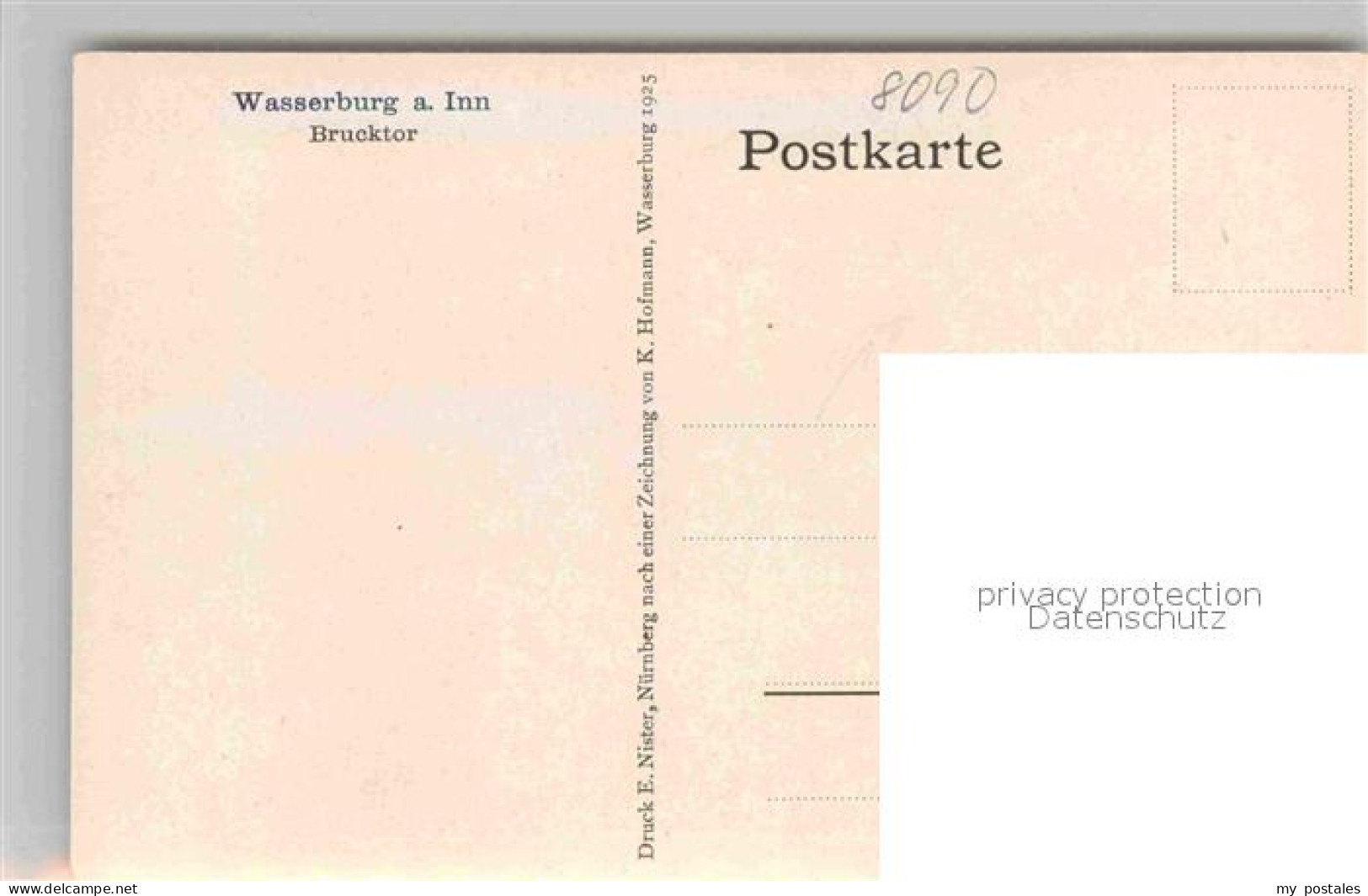 42799669 Wasserburg Inn Brucktor Kuenstlerkarte Hofmann Wasserburg Inn - Wasserburg (Inn)