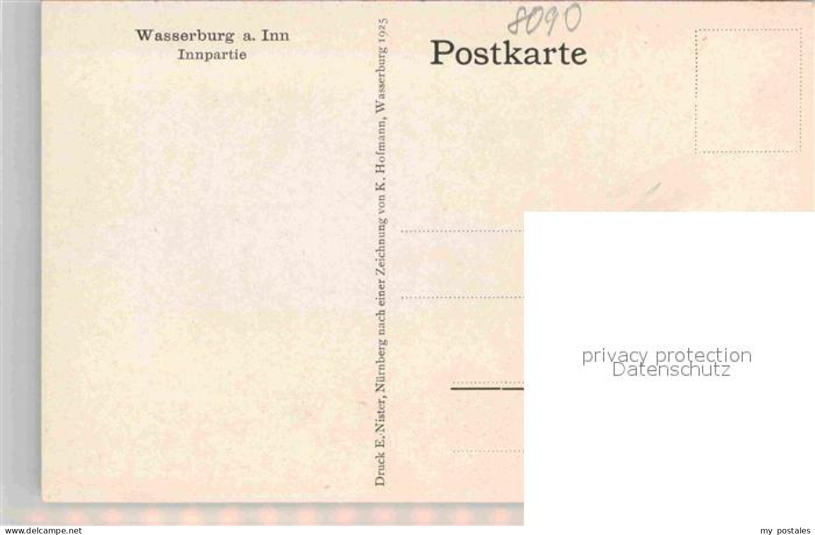 42799668 Wasserburg Inn Innpartie Kuenstlerkarte Hofmann Wasserburg Inn - Wasserburg (Inn)