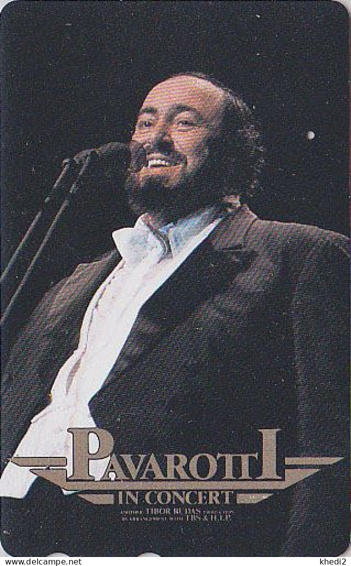 Télécarte JAPON / 110-011 ** ONE PUNCH ** - MUSIQUE - LUCIANO PAVAROTTI / ITALY - MUSIC JAPAN Phonecard - MUSIK - Muziek