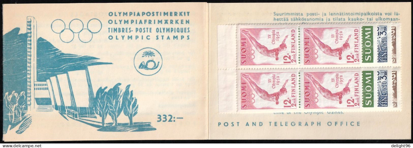 1952 Finland Summer Olympic Games In Helsinki Booklet (** / MNH / UMM) - Verano 1952: Helsinki