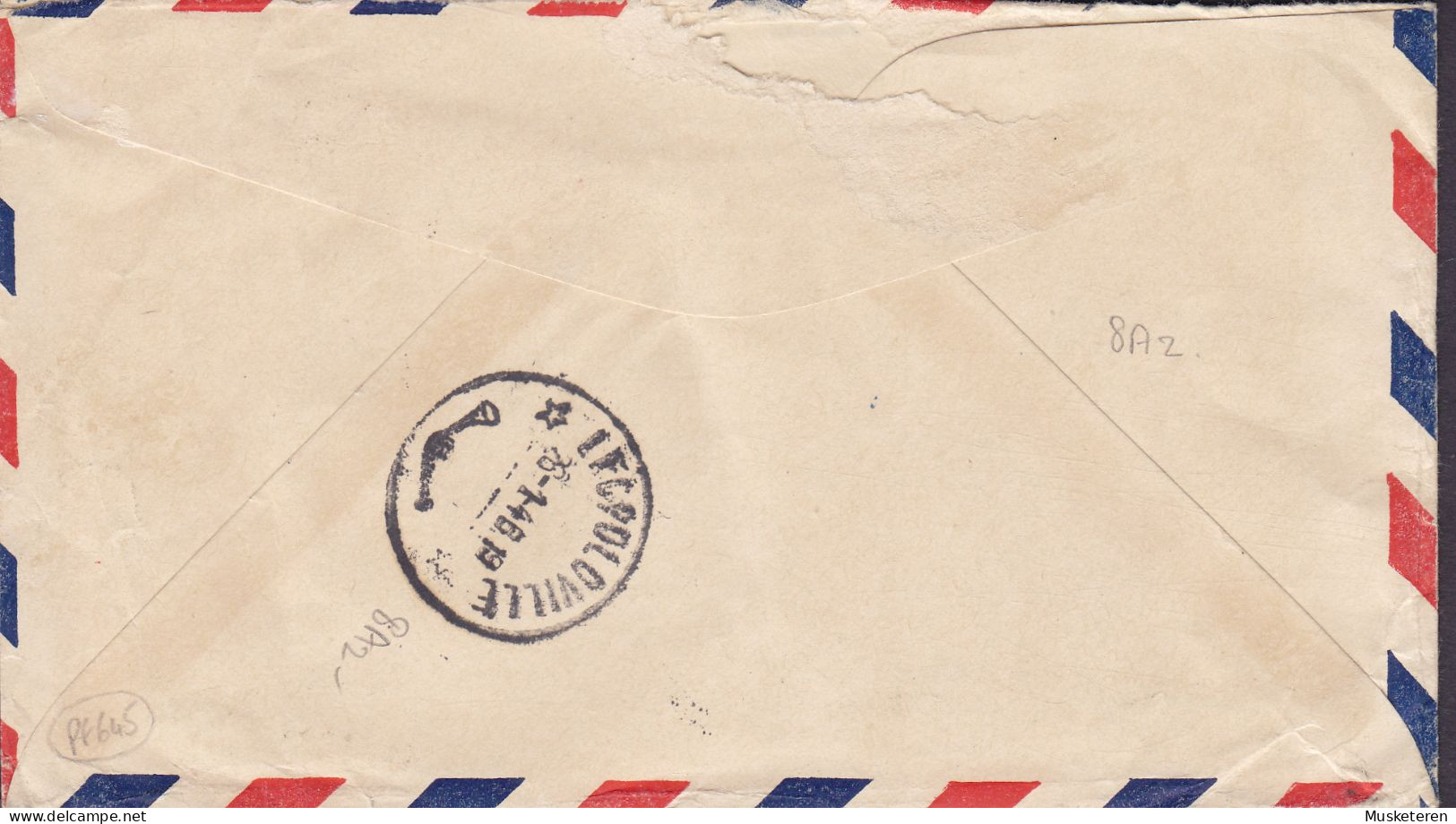 Belgian Congo Boxed AVION, BOMA 1946 Cover Brief Lettre Président D'Agriculture Au Congo LIEGE Belgium 5-Stripe Askari - Brieven En Documenten