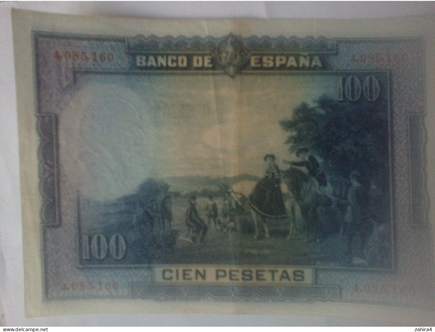 Cervantes - 100 Pesetas - Madrid 15 Agosto 1928 - 4,085,160 - 100 Pesetas