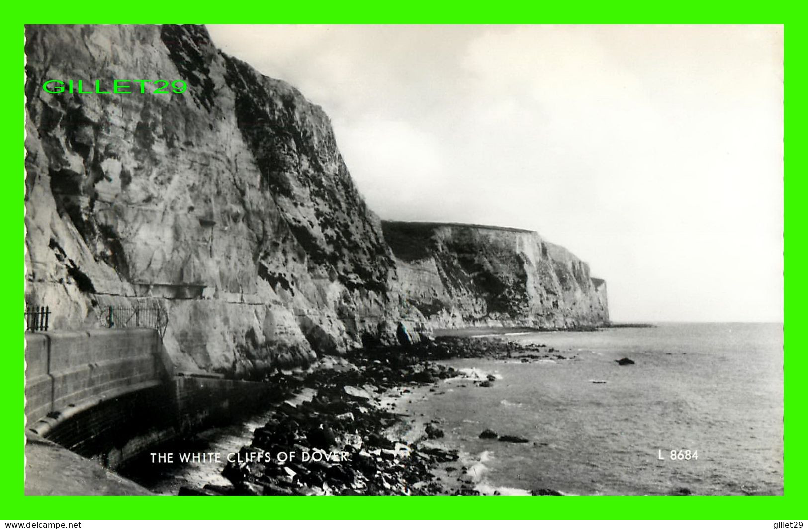 DOVER, KENT, UK - THE WHITE CLIFFS ODF DOVER - VALENTINE'S - REAL PHOTOGRAPH - - Dover