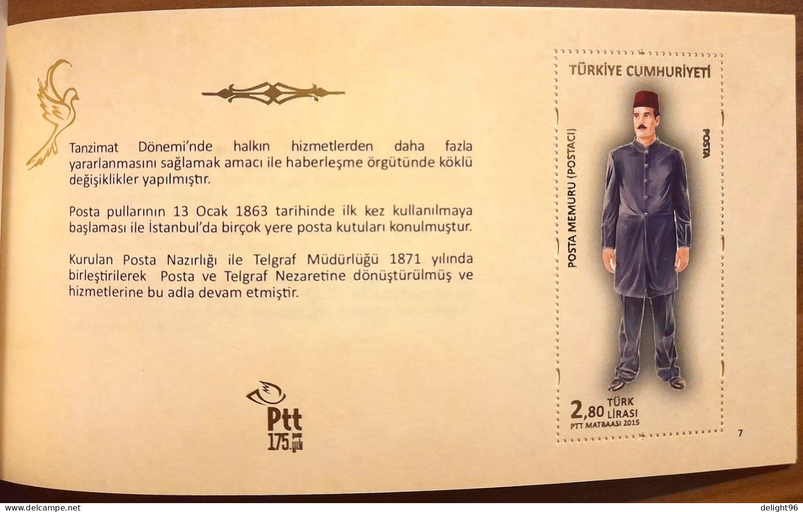 2015 Turkey 175th Anniv. of the Postal Service: Historical Costumes of Postal Messengers Prestige Booklet (**/MNH/UMM)