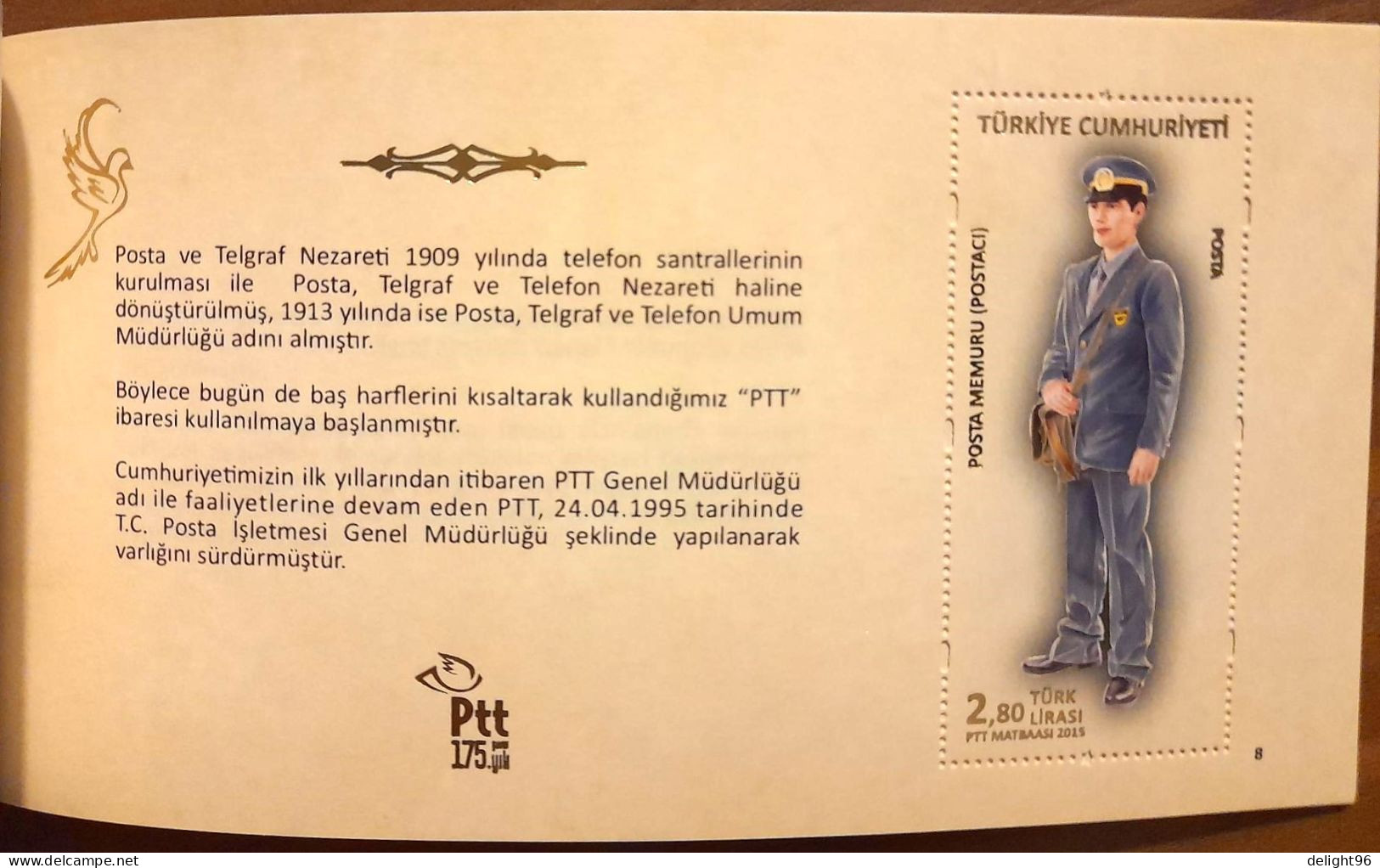 2015 Turkey 175th Anniv. of the Postal Service: Historical Costumes of Postal Messengers Prestige Booklet (**/MNH/UMM)