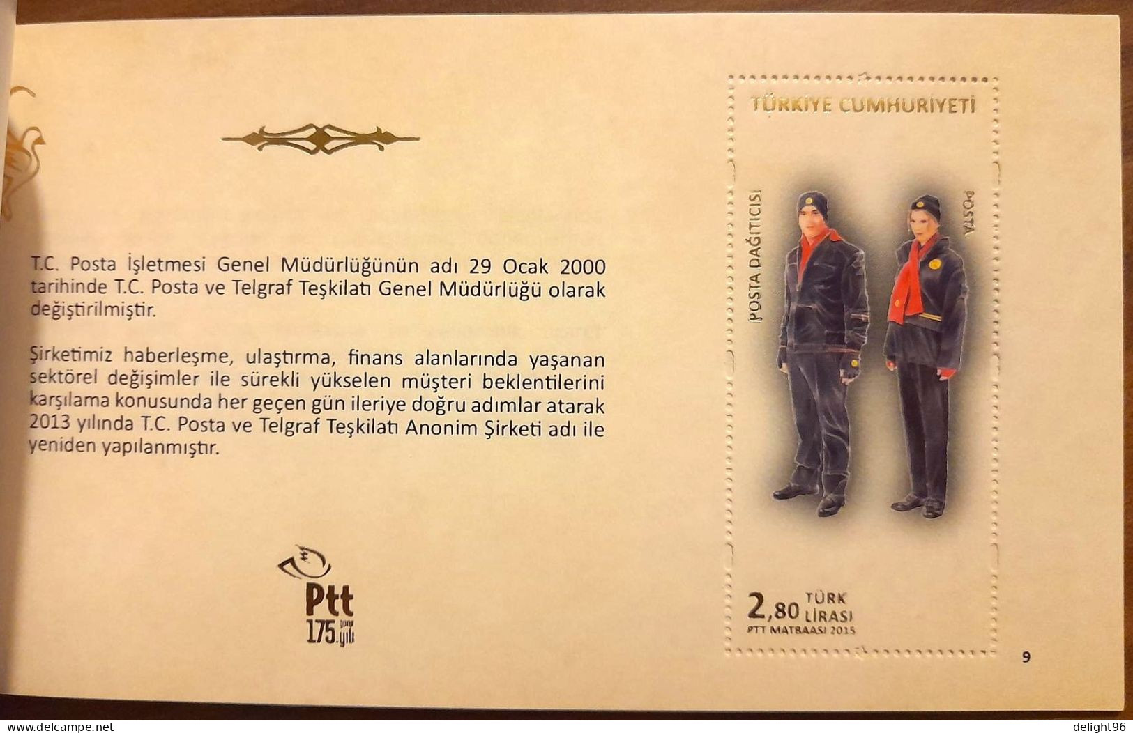 2015 Turkey 175th Anniv. of the Postal Service: Historical Costumes of Postal Messengers Prestige Booklet (**/MNH/UMM)