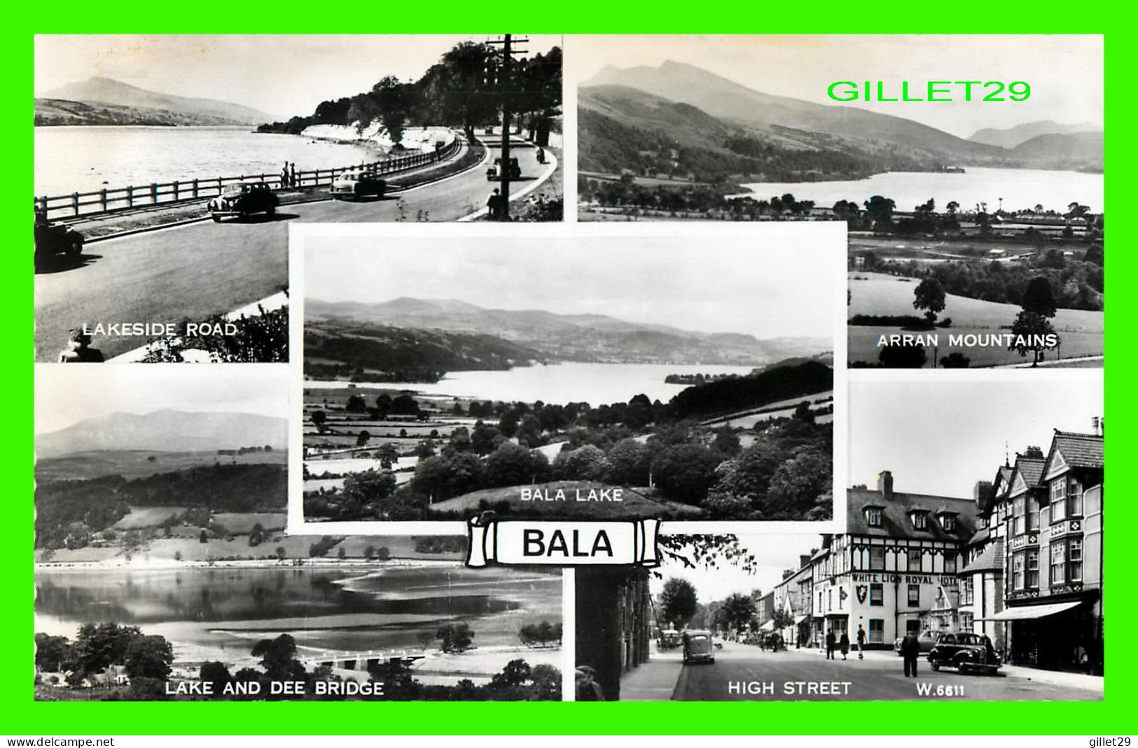 BALA, NORTH WALES - 6 MULTIVUES - VALENTINE'S - REAL PHOTOGRAPH - - Merionethshire