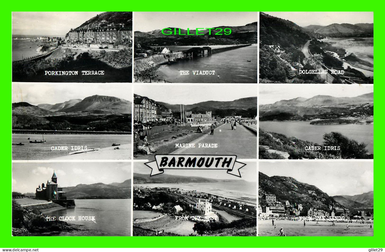 BARMOUTH, WALES - 10 MULTIVUES - SALMON SERIES - REAL PHOTO - - Merionethshire