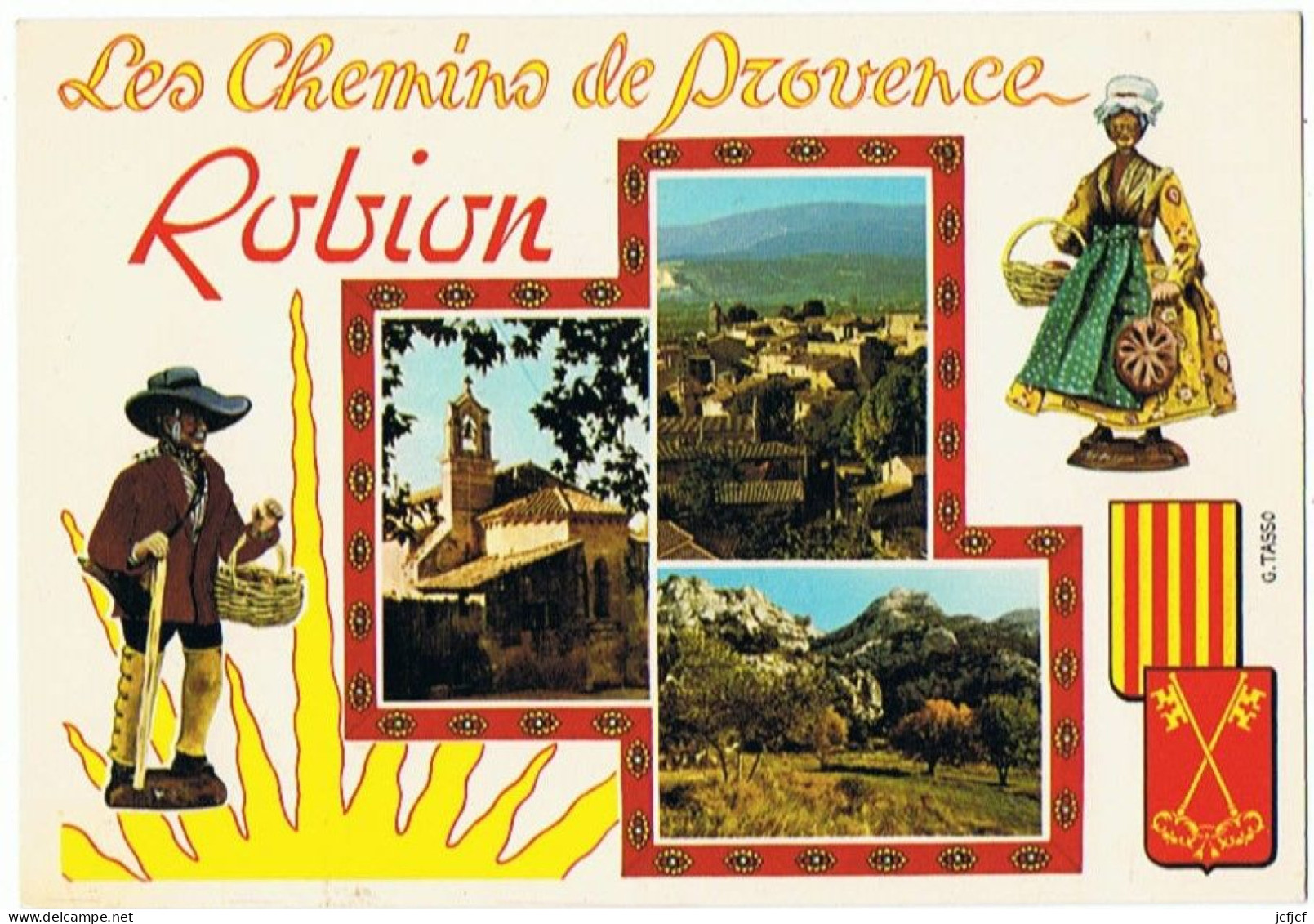 CPM..84..ROBION..VAUCLUSE..VILLAGE PITTORESQUE AU PIED DE LA MONTAGNE DU LUBERON - Robion