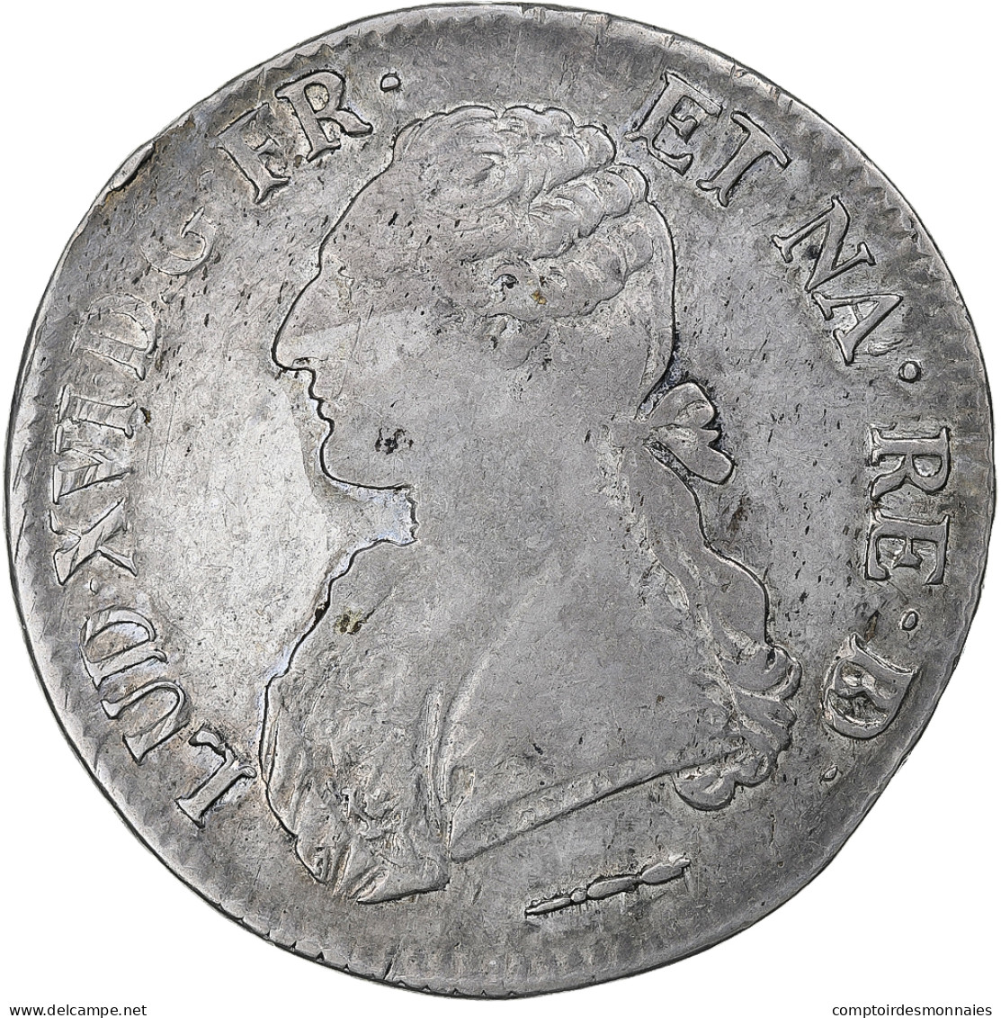 France, Louis XVI, Écu De Béarn Aux Branches D'olivier, 1785, Pau, TB+ - 1774-1791 Lodewijjk XVI