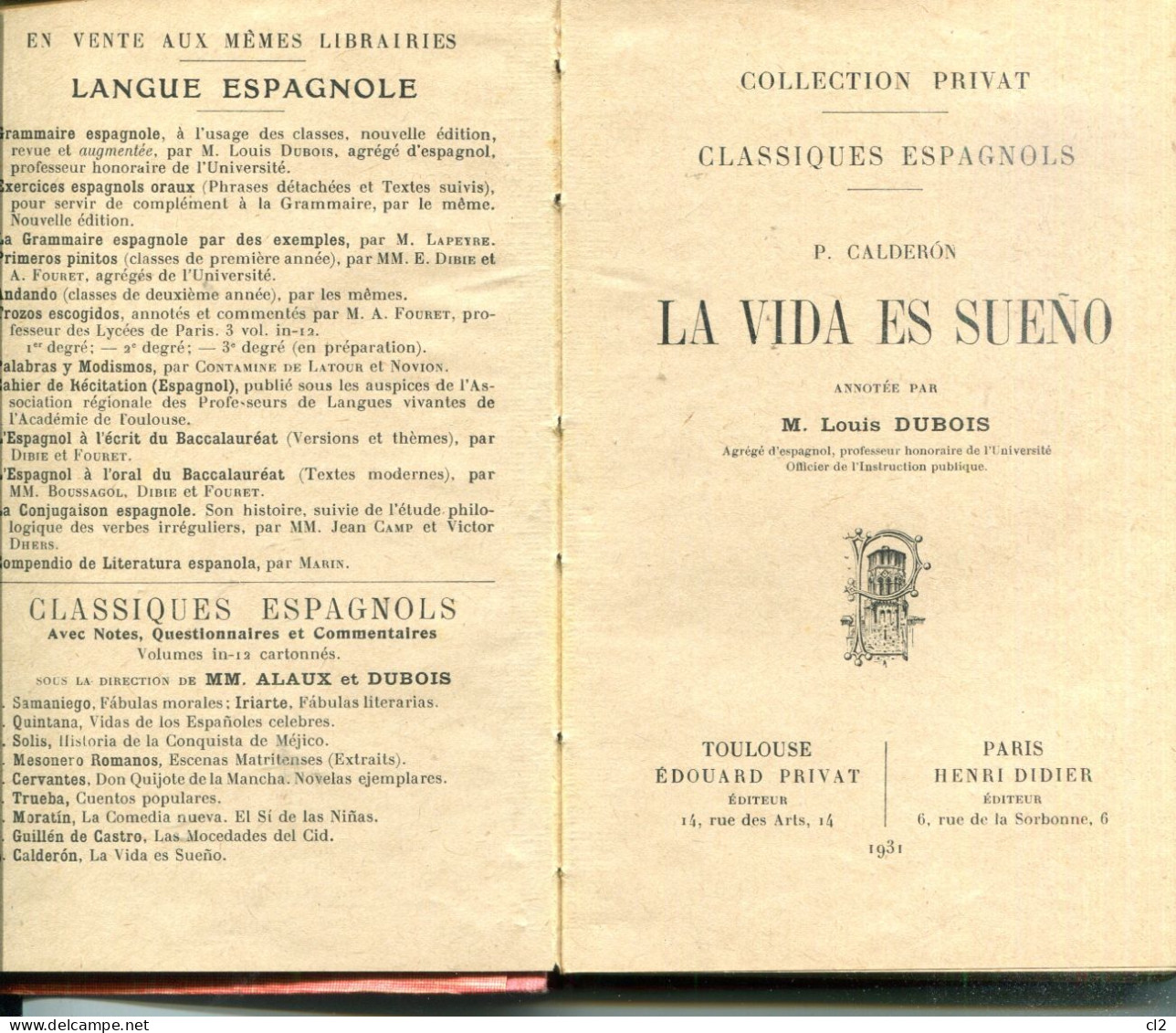 La Vida Es Sueno De P. Calderon - Literatuur