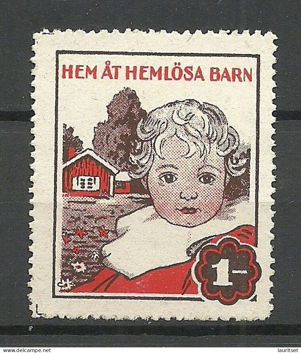 FINLAND FINNLAND Propaganda Vignette Poster Stamp Kinderhilfe Child Charity Welfare Charite Spendemarke (*) - Erinnophilie