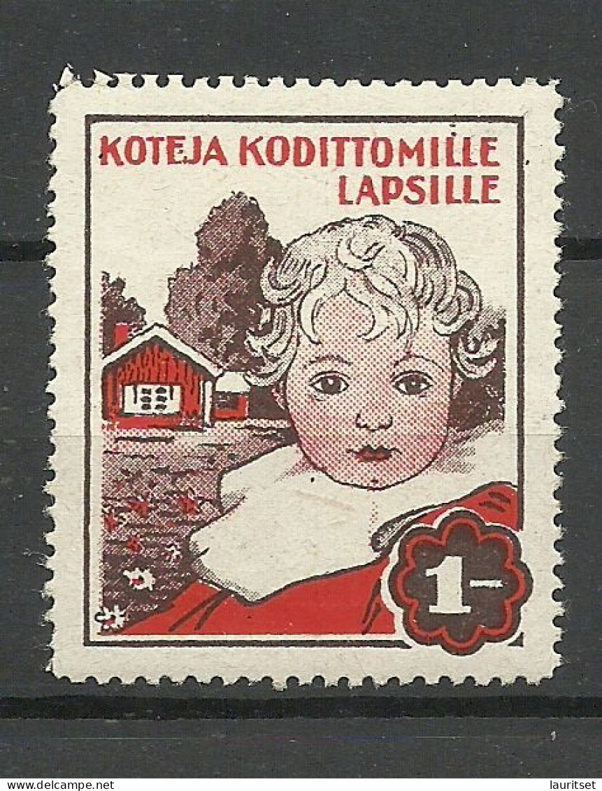 FINLAND FINNLAND Propaganda Vignette Poster Stamp Kinderhilfe Child Charity Welfare Charite Spendemarke MNH - Erinnophilie