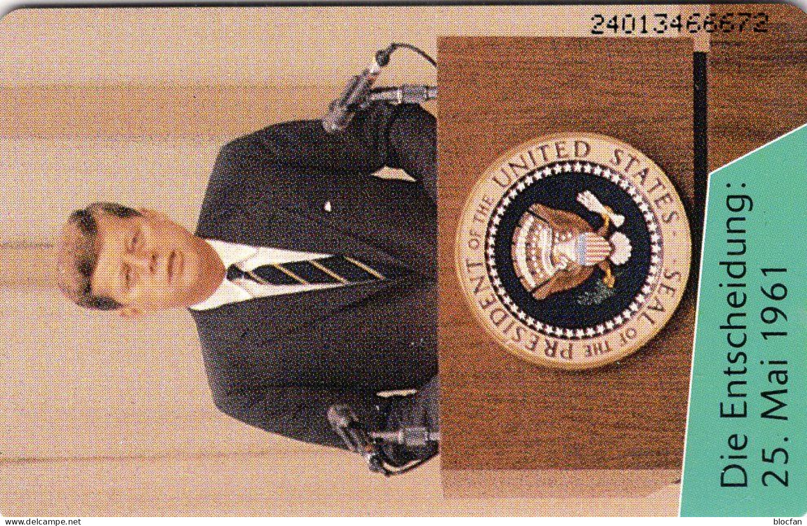 Kennedy-Befehl TK O 045 A/1994 ** 30€ 2.500 Expl.USA Raumflug Zum Mond NASA Apollo-Programm TC Moon Phonecard Of Germany - Espacio