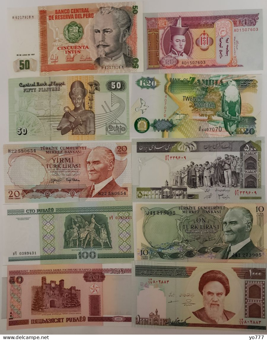 PM WORLD PAPER MONEY SET LOT-21 UNC - Sammlungen & Sammellose