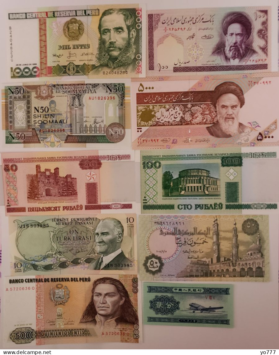 PM WORLD PAPER MONEY SET LOT-22 UNC - Colecciones Y Lotes