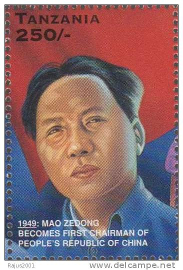 Mao Zedong / Mao Tse-tung, Chinese Revolutionary Communist Leader History MNH Tanzania - Mao Tse-Tung