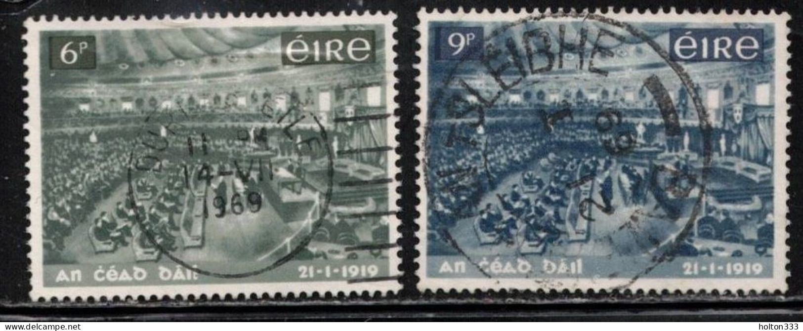 IRELAND Scott # 268-9 Used - Irish Parliament 50th Anniversary - Gebruikt