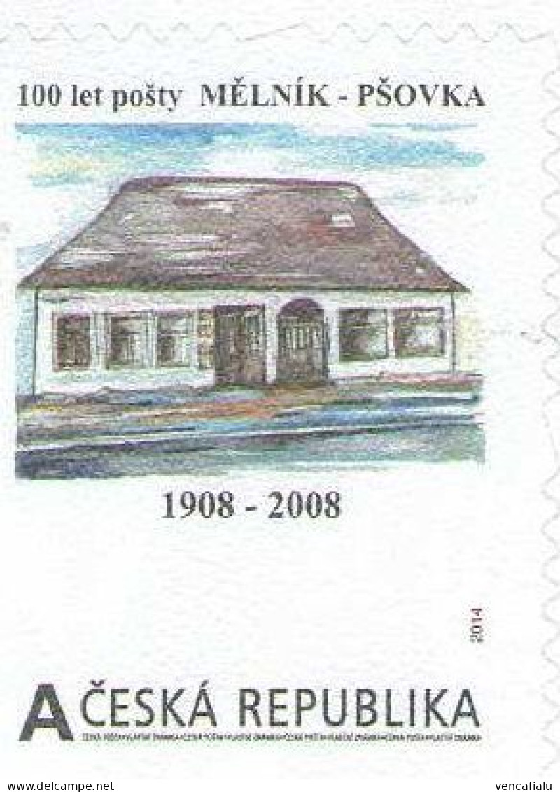 Czech Republic 2014 - Post Office Building In City Melnik Self-adhesive Personalised Stamp From MS, MNH - Poste