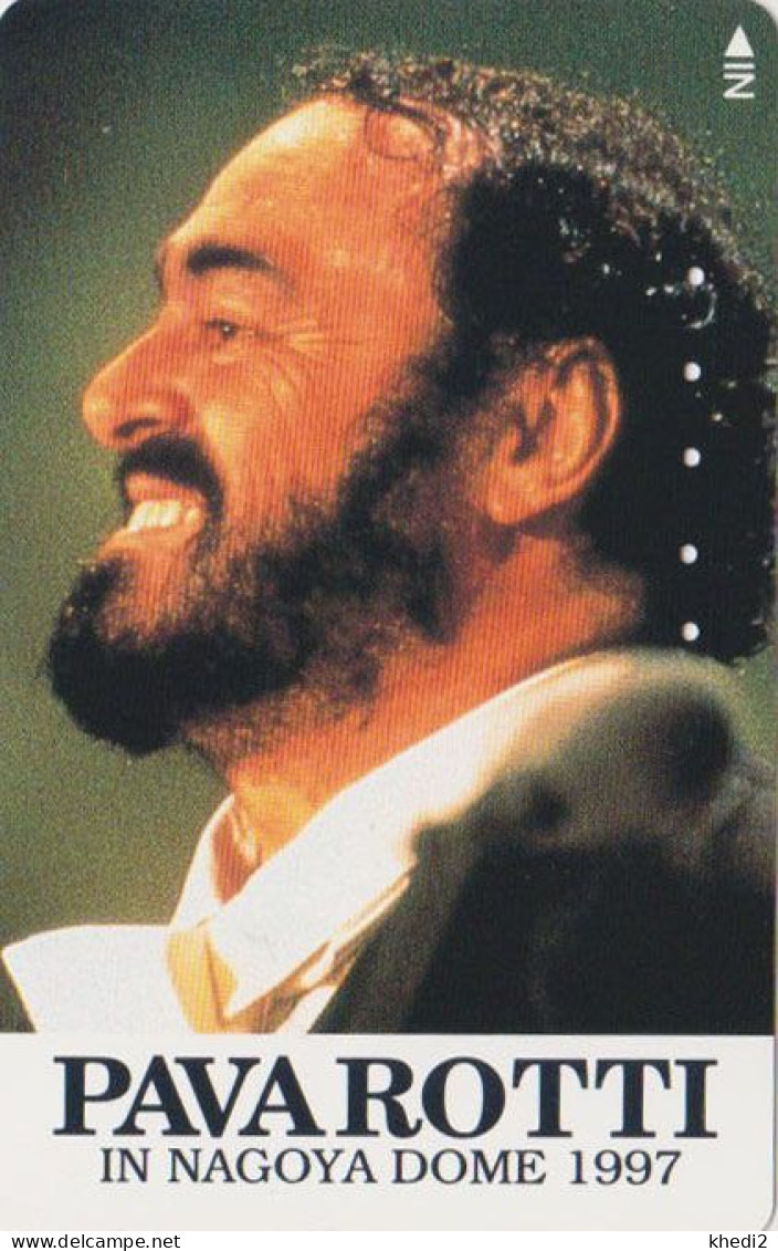 RR RARE Télécarte JAPON / 290-50018 - MUSIQUE - TENOR LUCIANO PAVAROTTI / ITALY - MUSIC JAPAN Free Phonecard - MUSIK TK - Musique