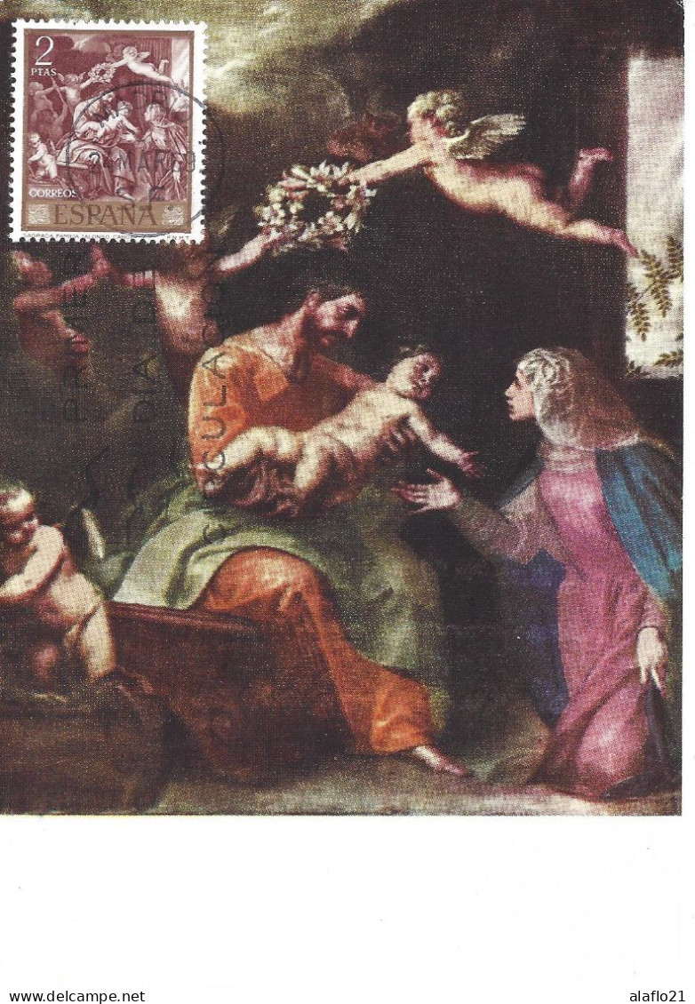 ESPAGNE - CARTE MAXIMUM - Yvert N° 1565 - SAINTE FAMILLE - OEUVRE De ALONSO CANO - Cartes Maximum