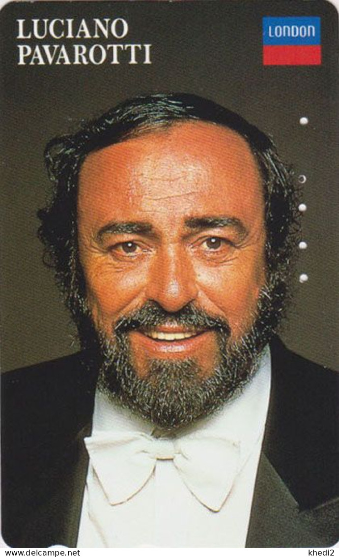 Rare Télécarte JAPON / 110-011 - MUSIQUE - TENOR LUCIANO PAVAROTTI / ITALY - MUSIC JAPAN Phonecard London 2 - MUSIK TK - Musica