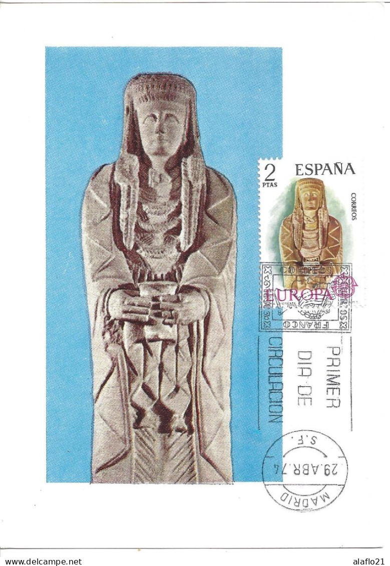 ESPAGNE - CARTE MAXIMUM - Yvert N° 1829 - EUROPA 1974 - La DAME OFFRANTE - Maximum Kaarten