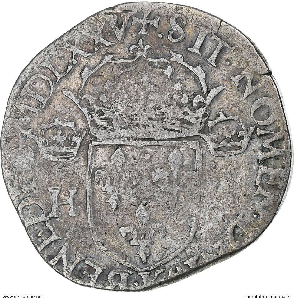 France, Henri III, Teston, 1575, Bordeaux, 1st Type, TB+, Argent, Gadoury:490 - 1574-1589 Hendrik III