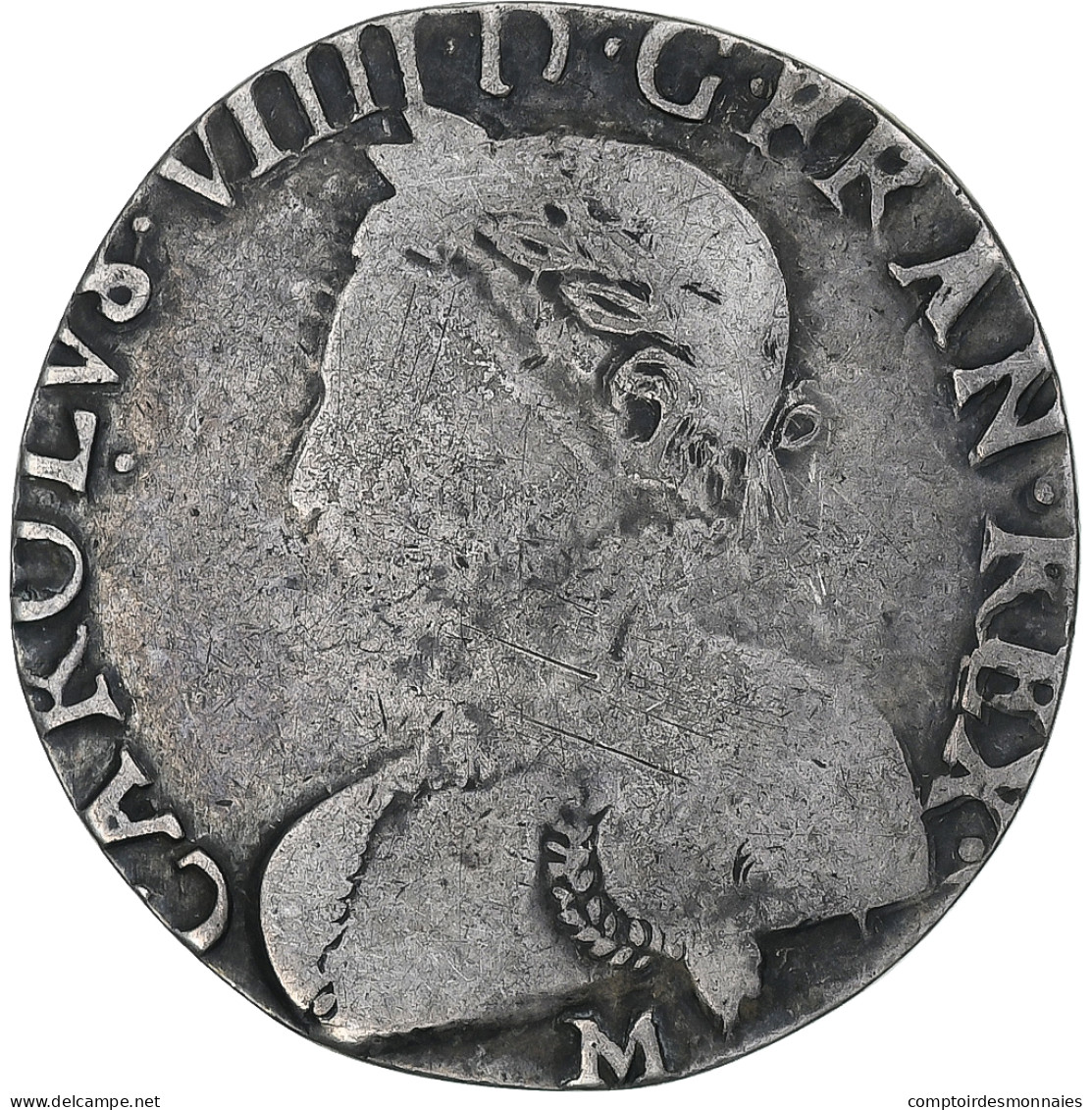 France, Charles IX, Teston, 1567, Toulouse, 2nd Type, TB+, Argent, Gadoury:429 - 1560-1574 Carlo IX