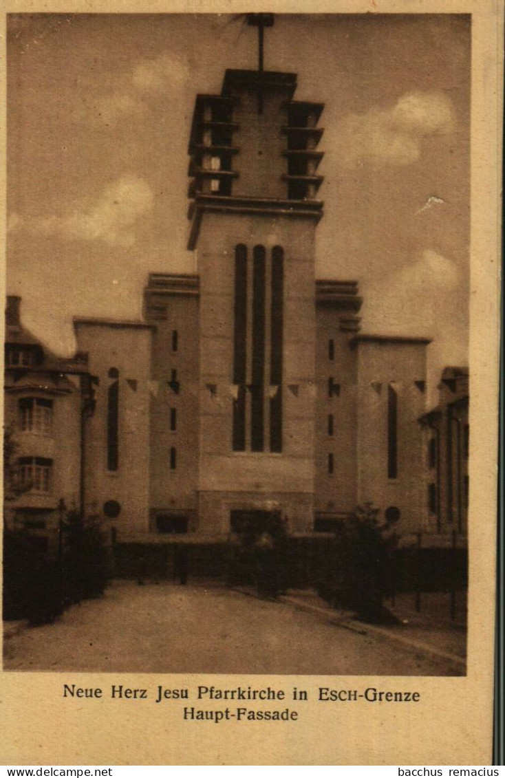 ESCH-SUR-ALZETTE   Neue Herz-Jesu Pfarrkirche In Esch-Grenze  Haupt-Fassade - Esch-sur-Alzette