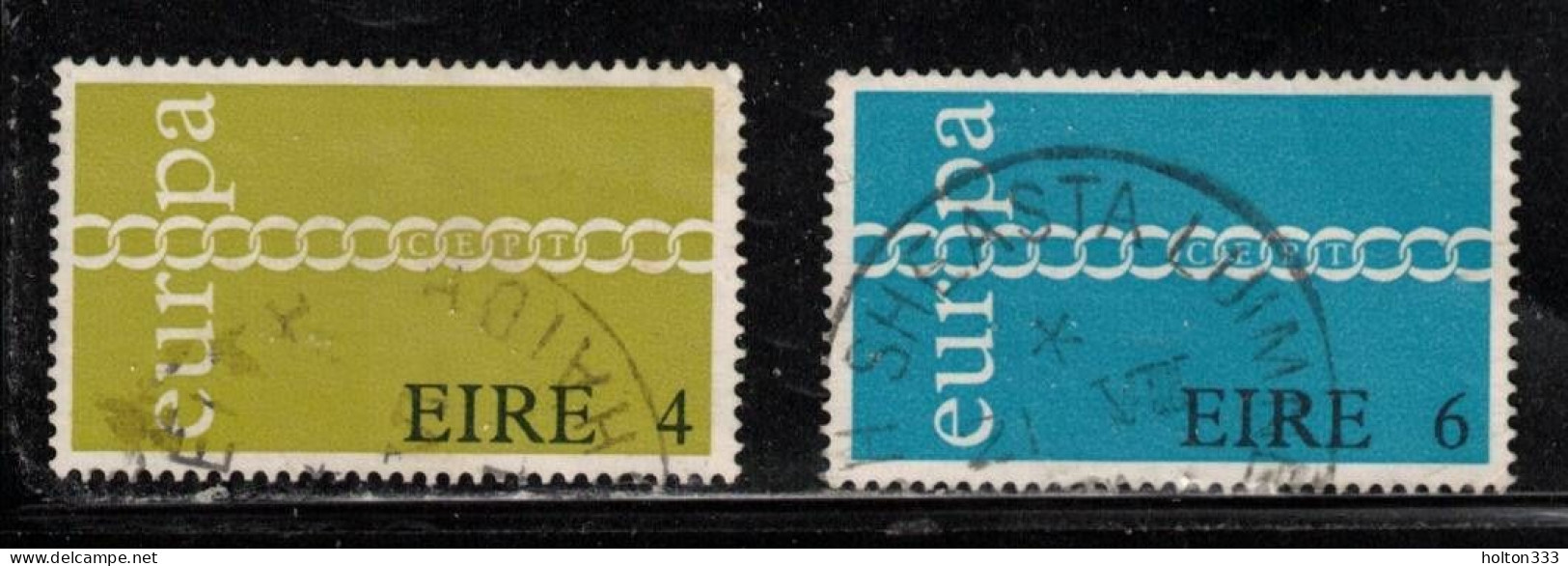 IRELAND Scott # 305-6 Used - 1971 Europa Issue - Usati