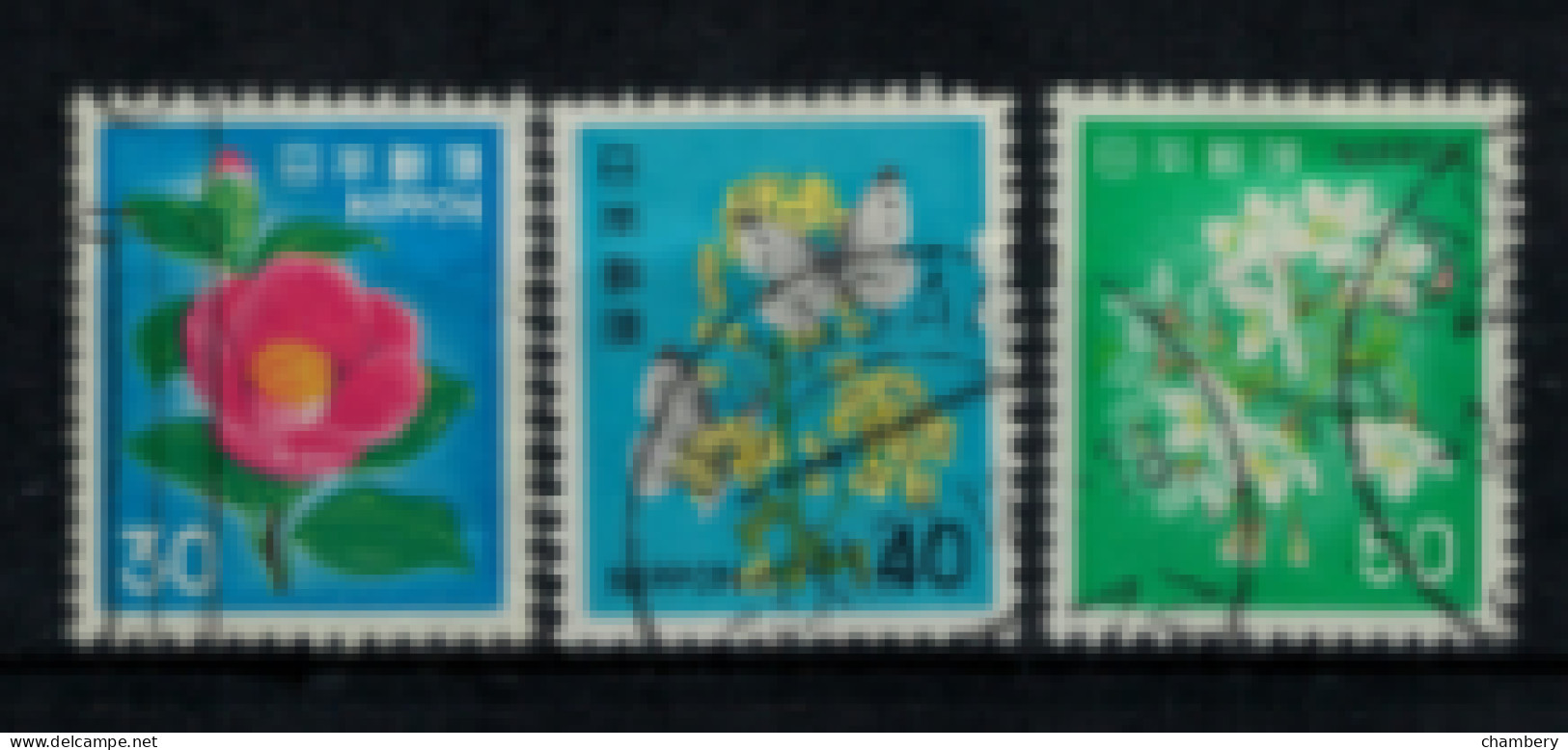 Japon - "Fleurs" - Série Oblitérée N° 1343 à 1345 De 1980 - Gebraucht