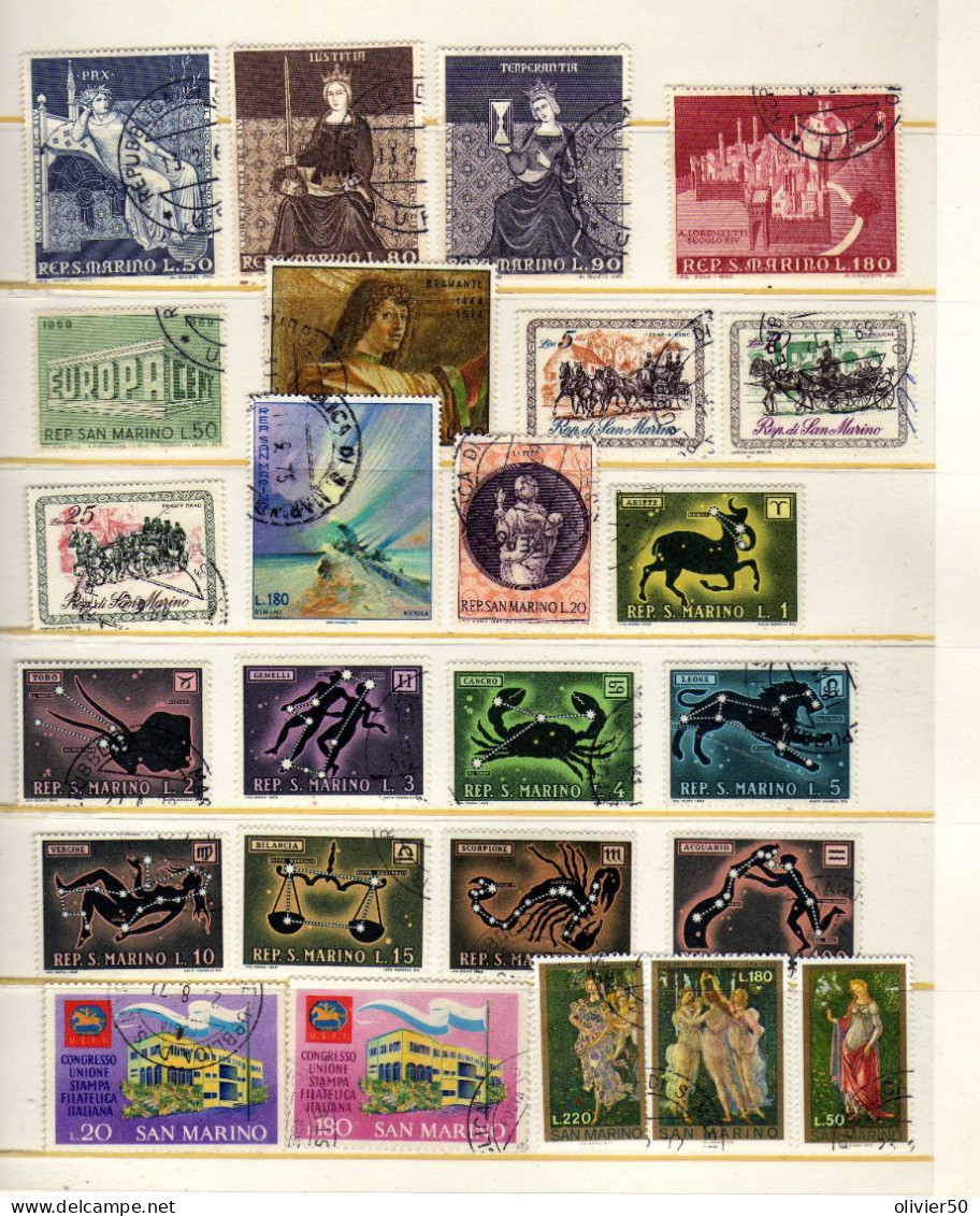 Saint-Marin - (1969-72) - Art  - Signes Du Zodiac - Oblit - Usati