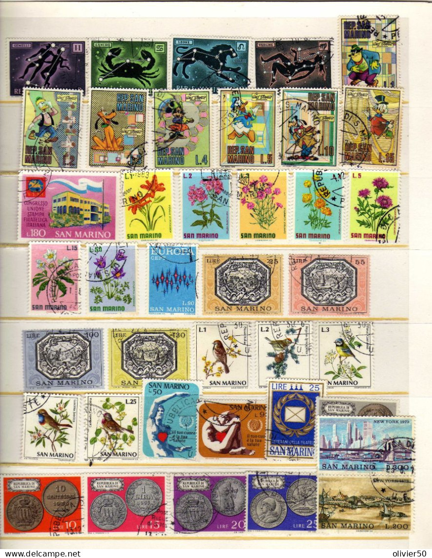 Saint-Marin - (1971-73) - Art  - Signes Du Zodiac - Ville -  Disney - Oblit - Used Stamps