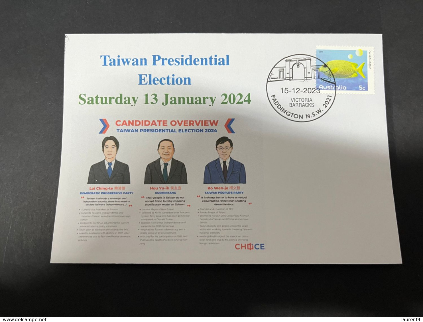 18-12-2023 (2 W 27) Taiwan Presidential Election To Be Held 13th Janaury 2024 - 3 Candidates Overview - Otros & Sin Clasificación