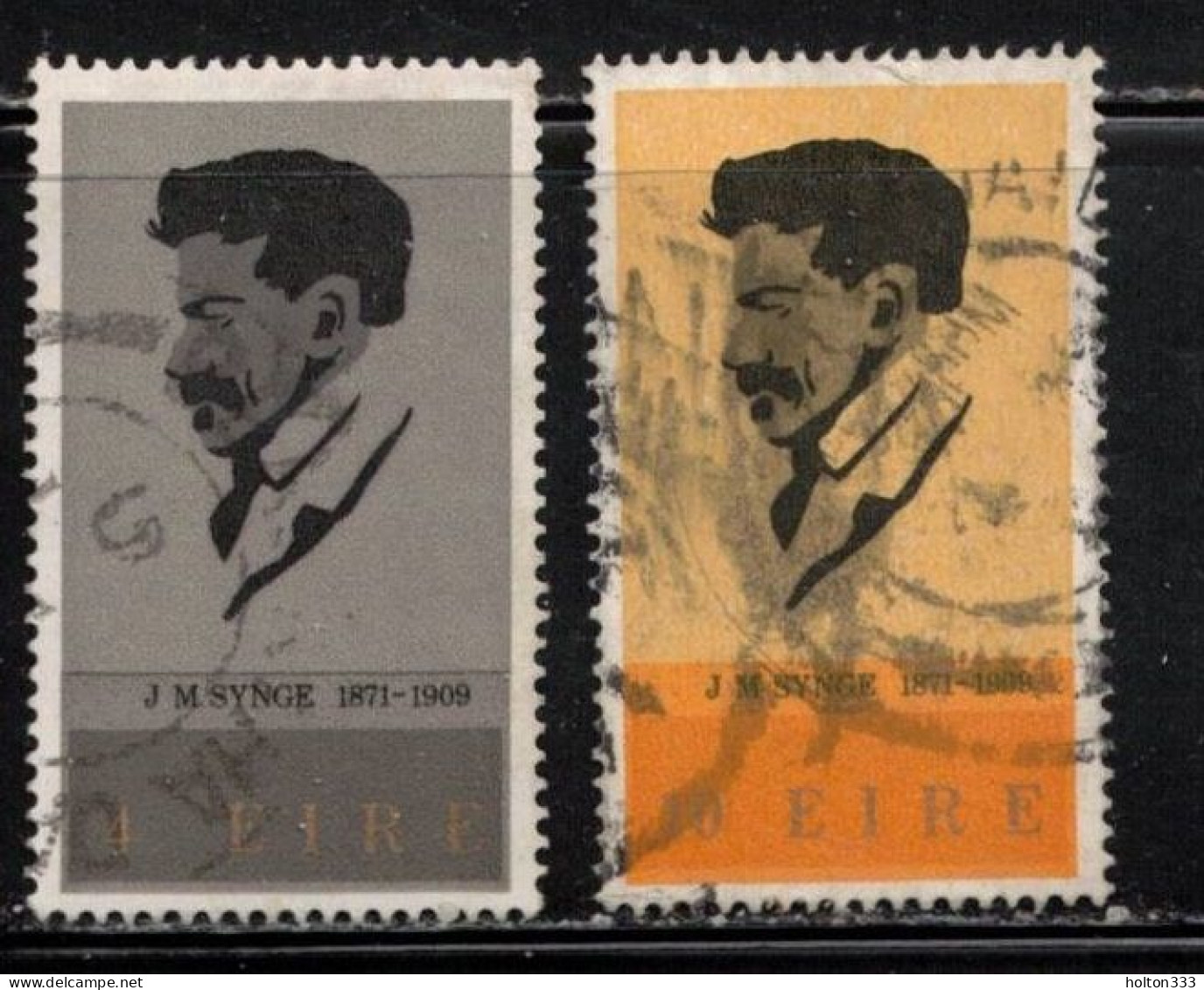 IRELAND Scott # 307-8 Used - John M Synge - Used Stamps