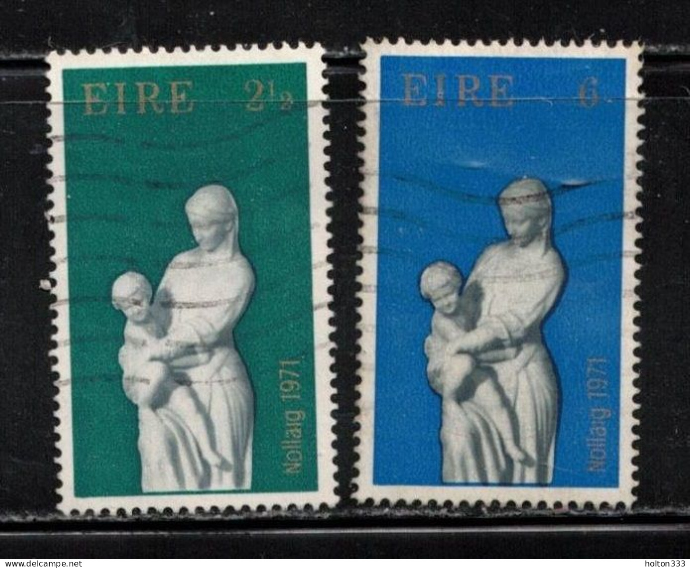 IRELAND Scott # 312-3 Used - Madonna By John Hughes, Loughrea Cathedral - Oblitérés