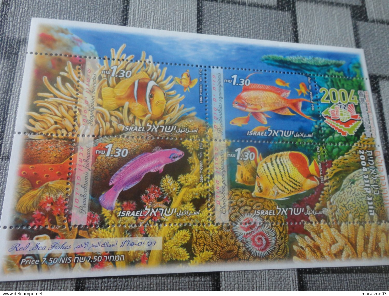 TIMBRES : Bloc Timbres Neufs  POISSONS 2004 - Hojas Y Bloques