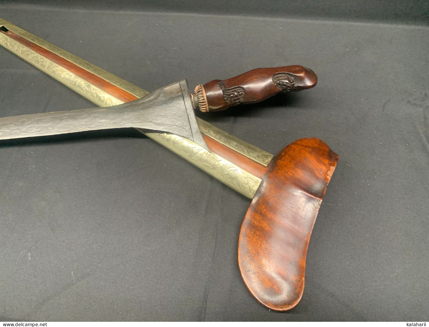 INDONESIAN KNIFE KERIS / KRISS, CIRCA 1940, STRAIGHT BLADE, ASIA COLLECTION - Armes Blanches